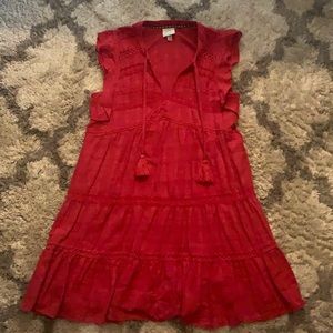 Knox Rose Red Tiered Dress